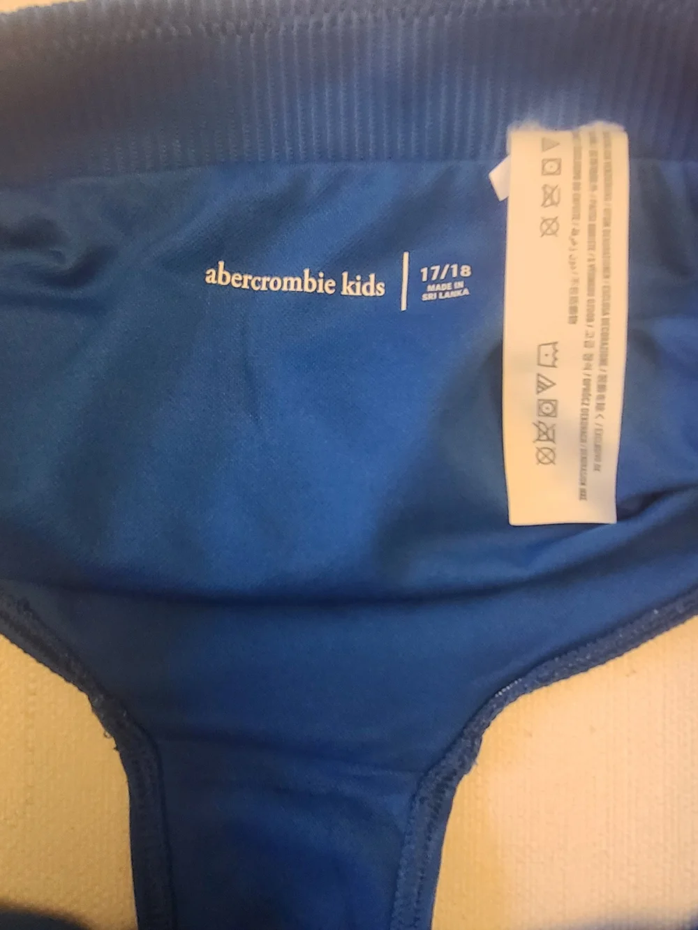 Abercrombie Kids Royal Blue Ribbed Cross-Back Bikini